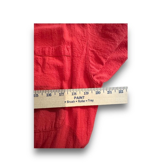 Vintage Orvis Womens Red Casual Shirt Dress Cotton Size: Large - Picture 5 of 5